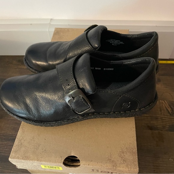 Born Juanita Black Leather shoes women’s size 10 - Picture 3 of 8